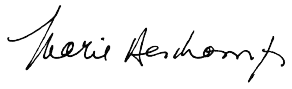 Signature of Marie Deschamps